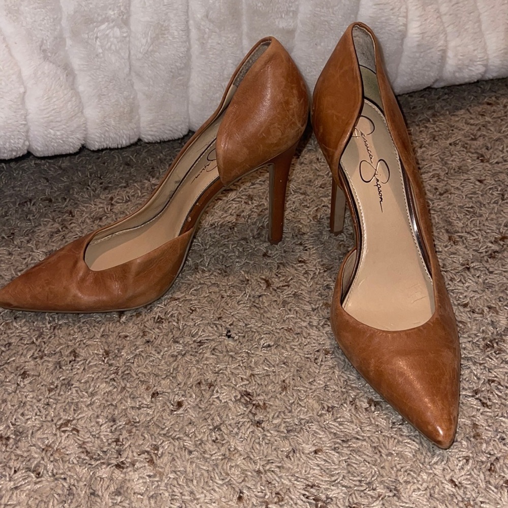 Jessica Simpson leather heels